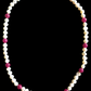 Red/ Magenta Agate & Water Pearl Beaded Necklace
