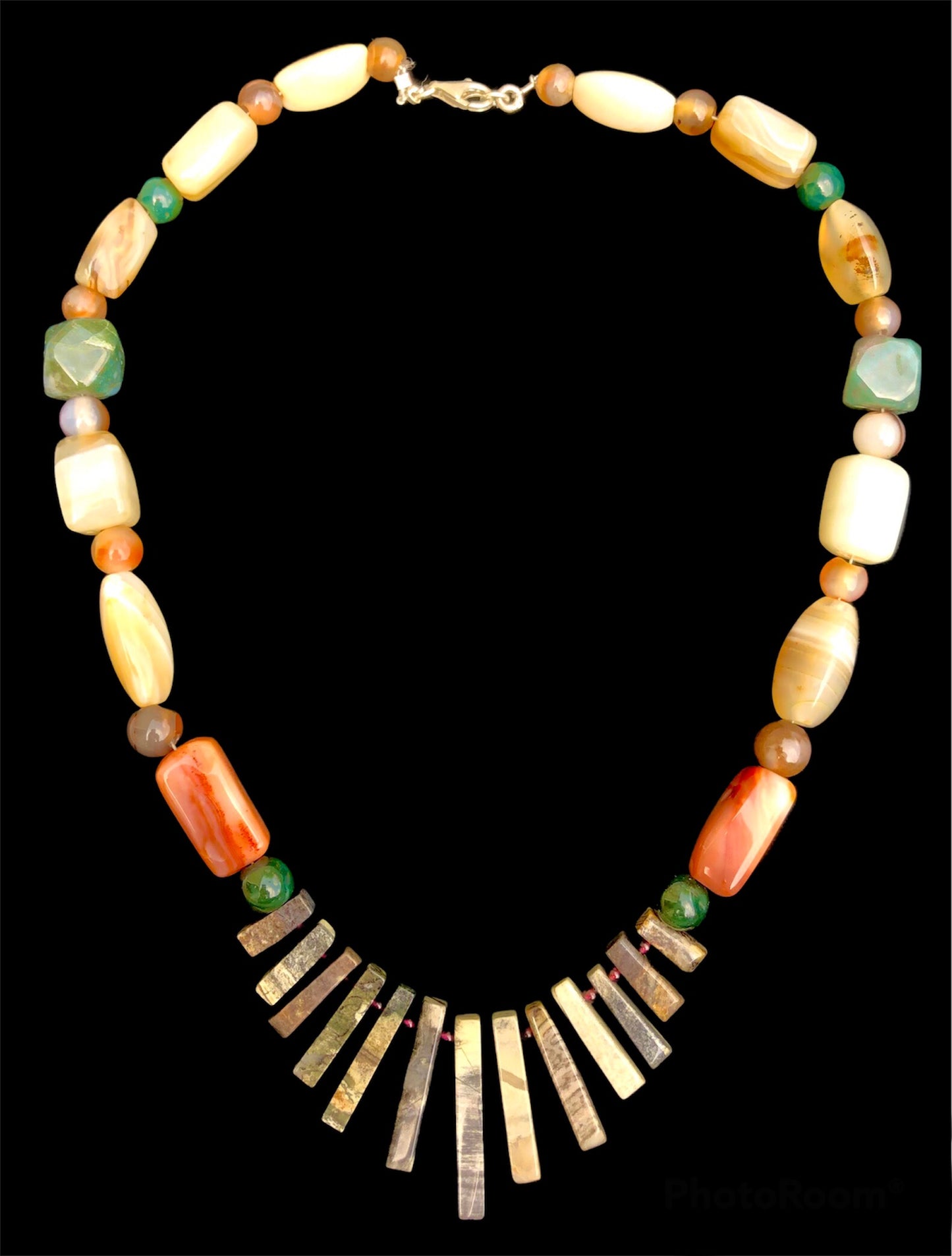 Mixed Agate & Jasper Bead Necklace