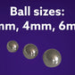16 & 14 Gauge Titanium Ball/ Spike Labret Studs