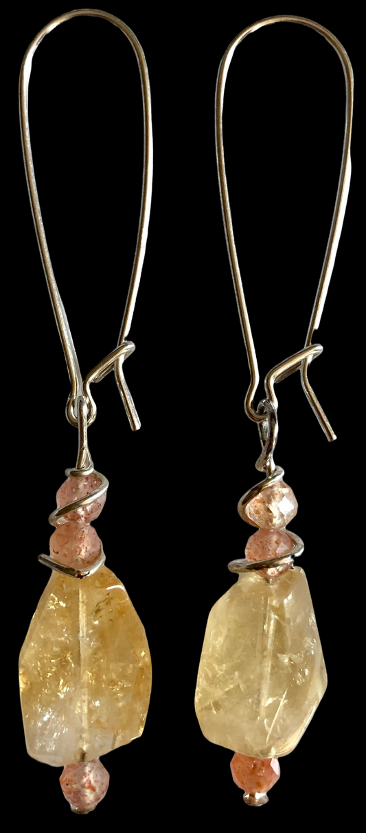 Citrine & Sunstone Jewelry Set