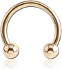 14K /18K Gold Circular Barbell (Yellow, White, Rose Gold)