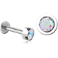 Titanium w/ Gem Labrets