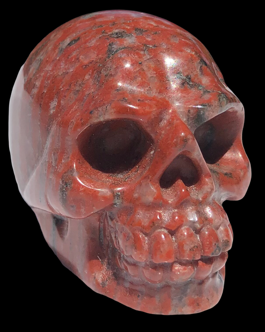 Red Jasper Skull