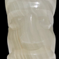 White Agate Tiki Head Book End/ Wedge
