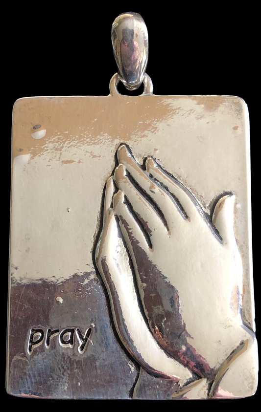 Sterling 925 Silver Prayer Pendant