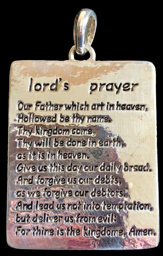 Sterling 925 Silver Prayer Pendant