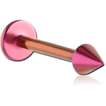 16 & 14 Gauge Titanium Ball/ Spike Labret Studs