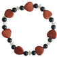 Red Jasper Heart & Obsidian Jewelry Set