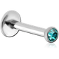 Titanium w/ Gem Labrets