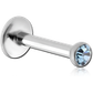 Titanium w/ Gem Labrets