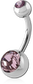 14 Gauge Double Gem Curved Barbells