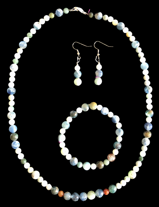 Mixed Rainbow Moonstone Jewelry Set