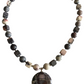 Sterling 925 Silver & Painted Jasper Necklace