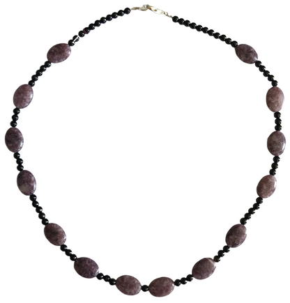 Lepidolite & Black Onyx Jewelry Set