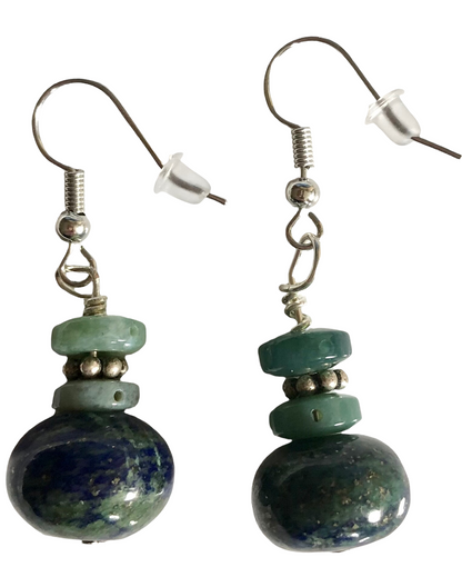 Lapis Lazuli & Jade Earing Set