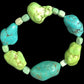 Green and Blue Enhanced Turquoise necklace & Bracelet