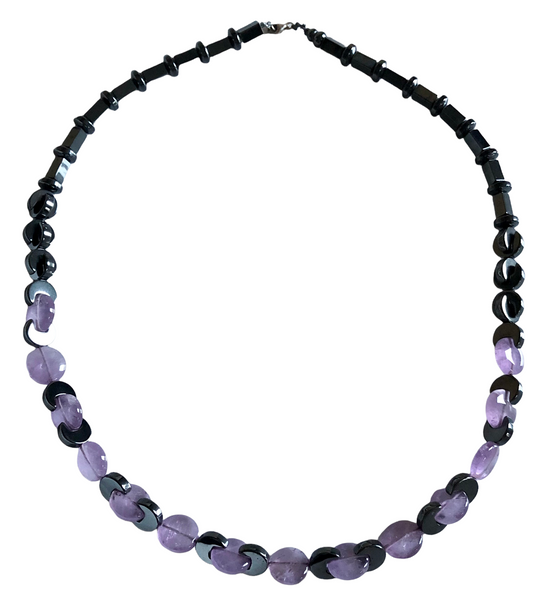 Amethyst & Hematite Necklace