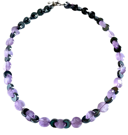 Amethyst & Hematite Necklace