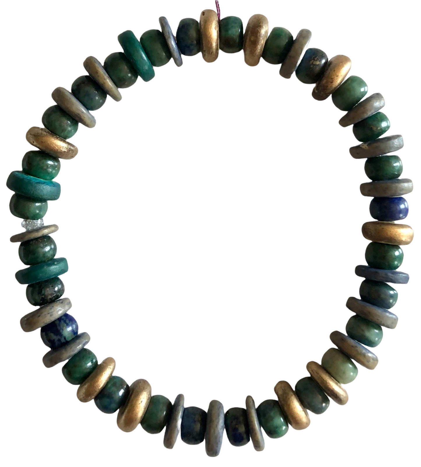 African Wood, Ruby Zoisite, Turquoise Bead Jewelry Set