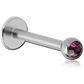 Titanium w/ Gem Labrets